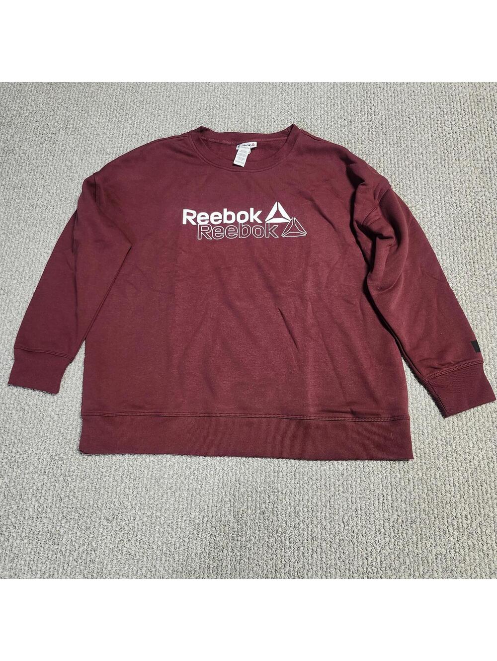 Reebok Sweatshirt Women’s Red Long Sleeve Pullover Size XXL